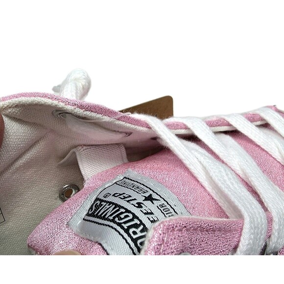 Weestep Kids Princess Pink Glitter High Top Canvas Sneakers Size 1 NEW - Picture 9 of 14